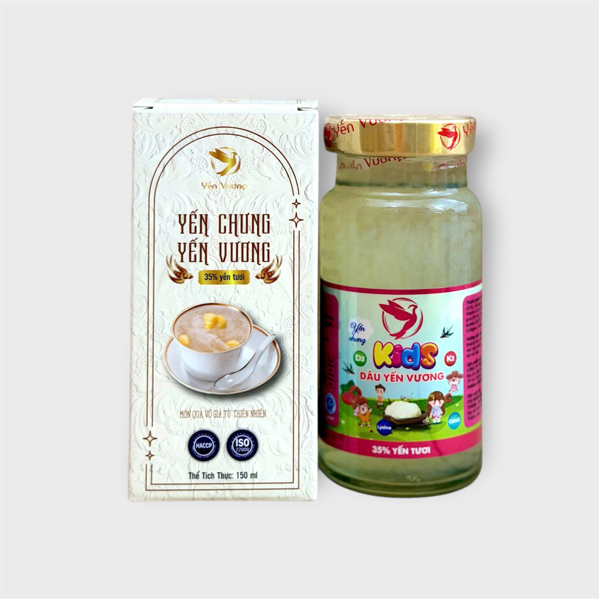 Hũ yến Vương 140ml có hộp Kids Dâu